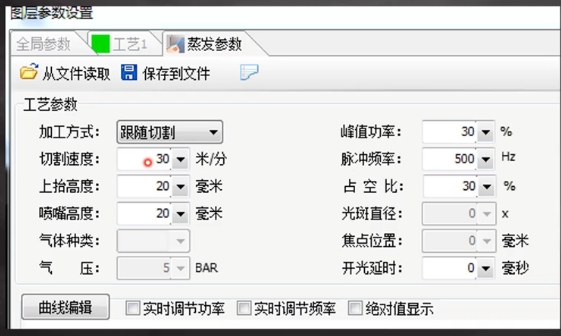 光纖激光切割機系統中蒸發去膜功能的使用方法